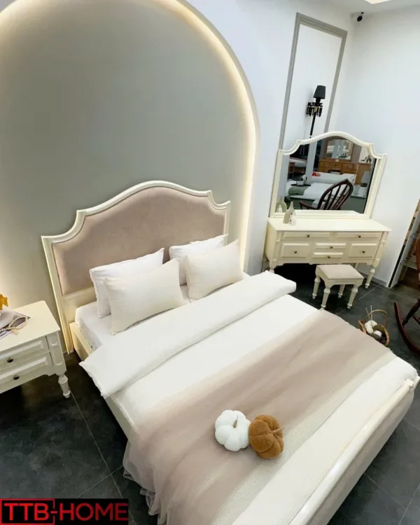 Giường bọc nệm cao cấp TTB08
