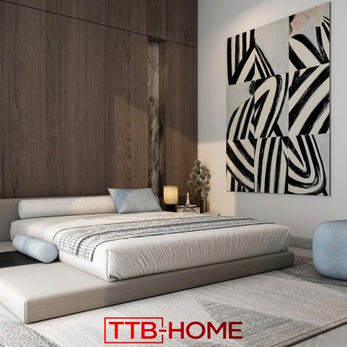 giường ngủ bọc nệm cao cấp TTB01