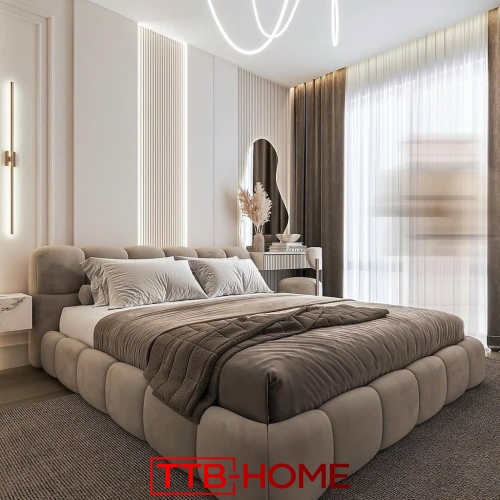 Giường bọc nệm cao cấp TTB02