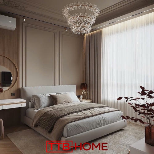 Giường bọc vải cao cấp TTB03