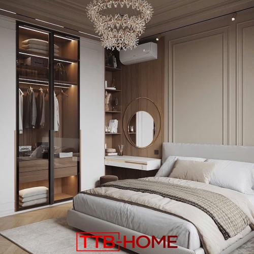 Giường bọc vải cao cấp TTB03