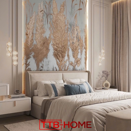 Giường bọc nệm cao cấp TTB05