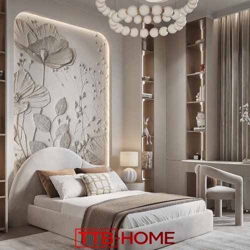 Giường bọc nệm cao cấp TTB10