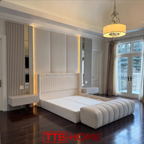 Giường bọc nệm cao cấp TTB24