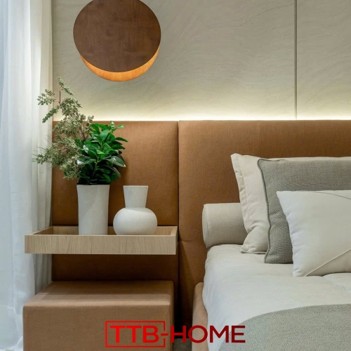 Giường bọc nệm cao cấp TTB25